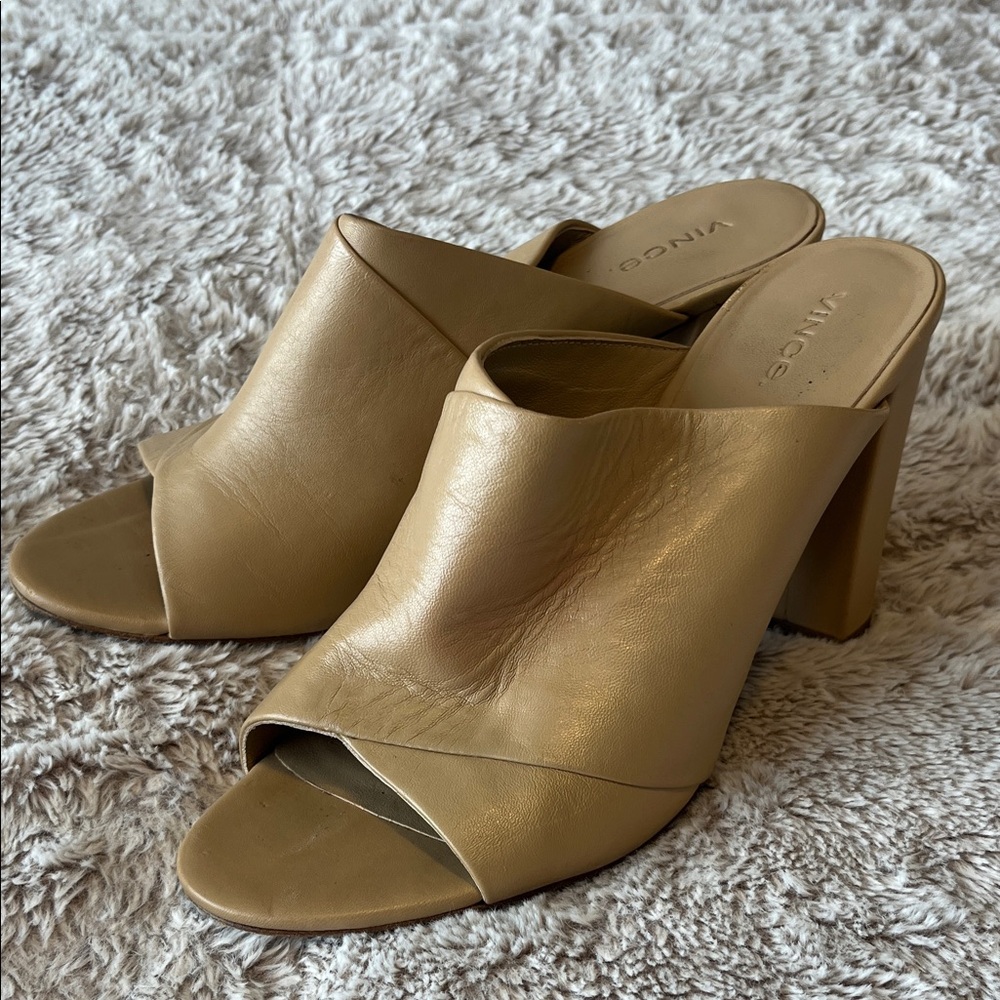 Vince Women's Camel Leather Mules